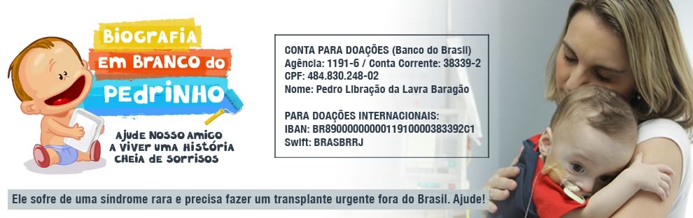 Ele sofre de uma síndrome rara e precisa fazer um transplante urgente fora do Brasil. Ajude!